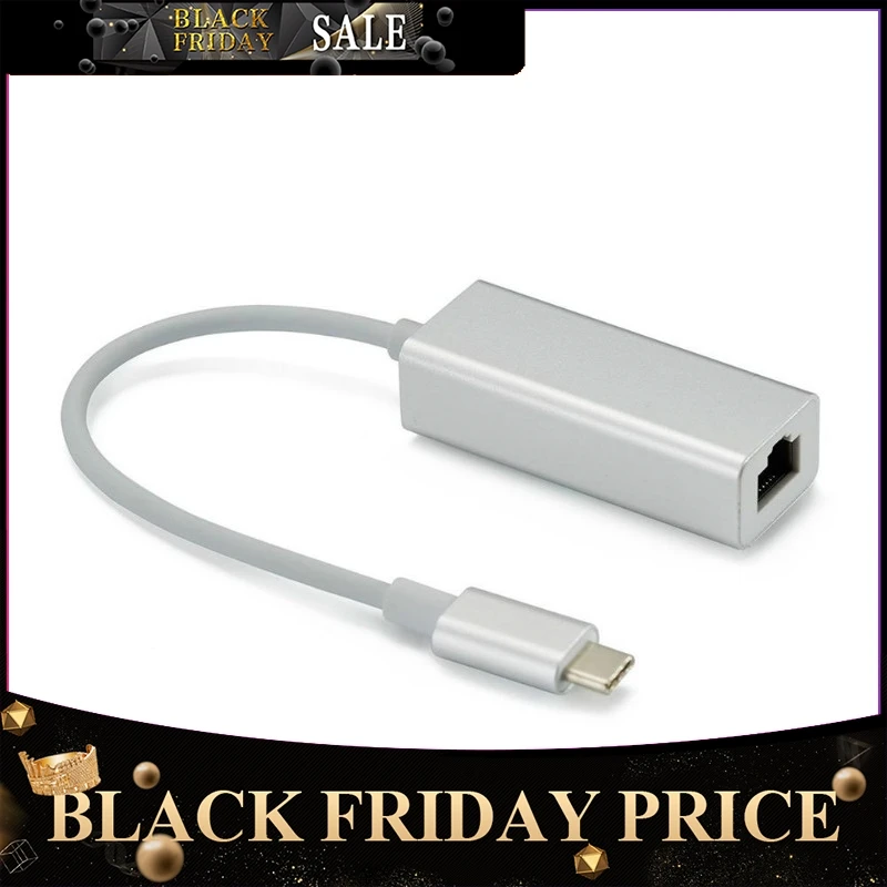 Тип C к RJ45 алюминиевый Lan Проводной адаптер для Mac USB-C к Ethernet адаптер ПК R20