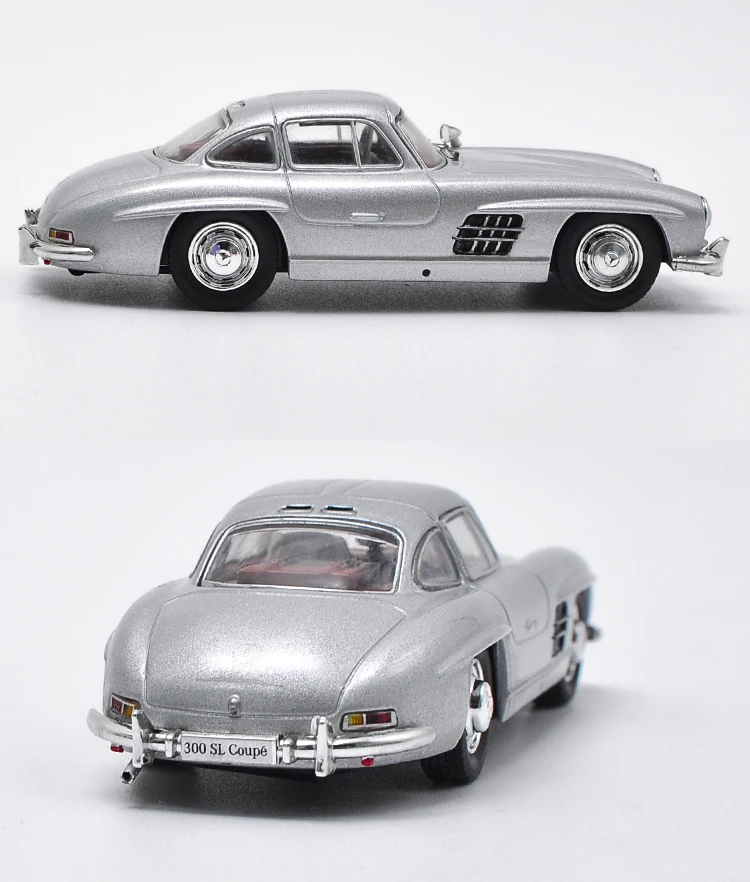 Zakka Collectible Static Craft 1:43 Model Car Alloy Vehicles Home Decor Super Cool Sports Birthday Gift 300SL Coupe | Дом и сад