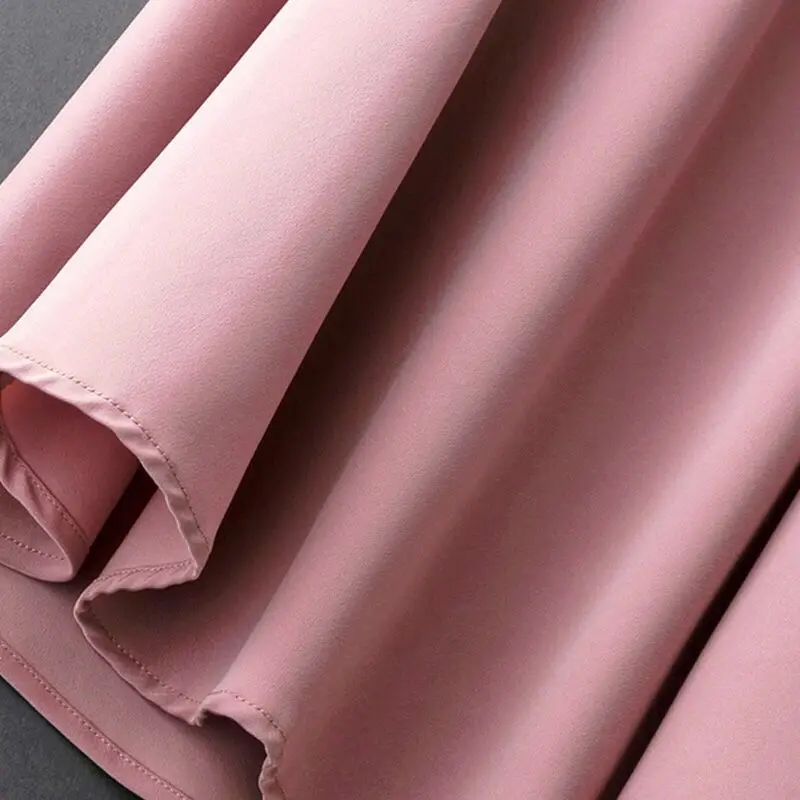 

Summer Silk Midi Skirts Womens Korean England Style Satin Office Lady Simple Solid Elegant Faldas Mujer Moda Long Skirts Womens