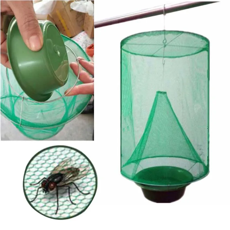 

1PCS Folding Fly Trap Mosquito Mosquito Mosquito Flies Mesh Net Bug Reusable Insect Catcher Outdoor