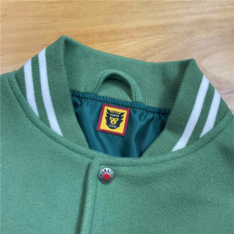 Зеленая бейсбольная куртка в стиле пэчворк для девушек и женщин с рисунком тигра