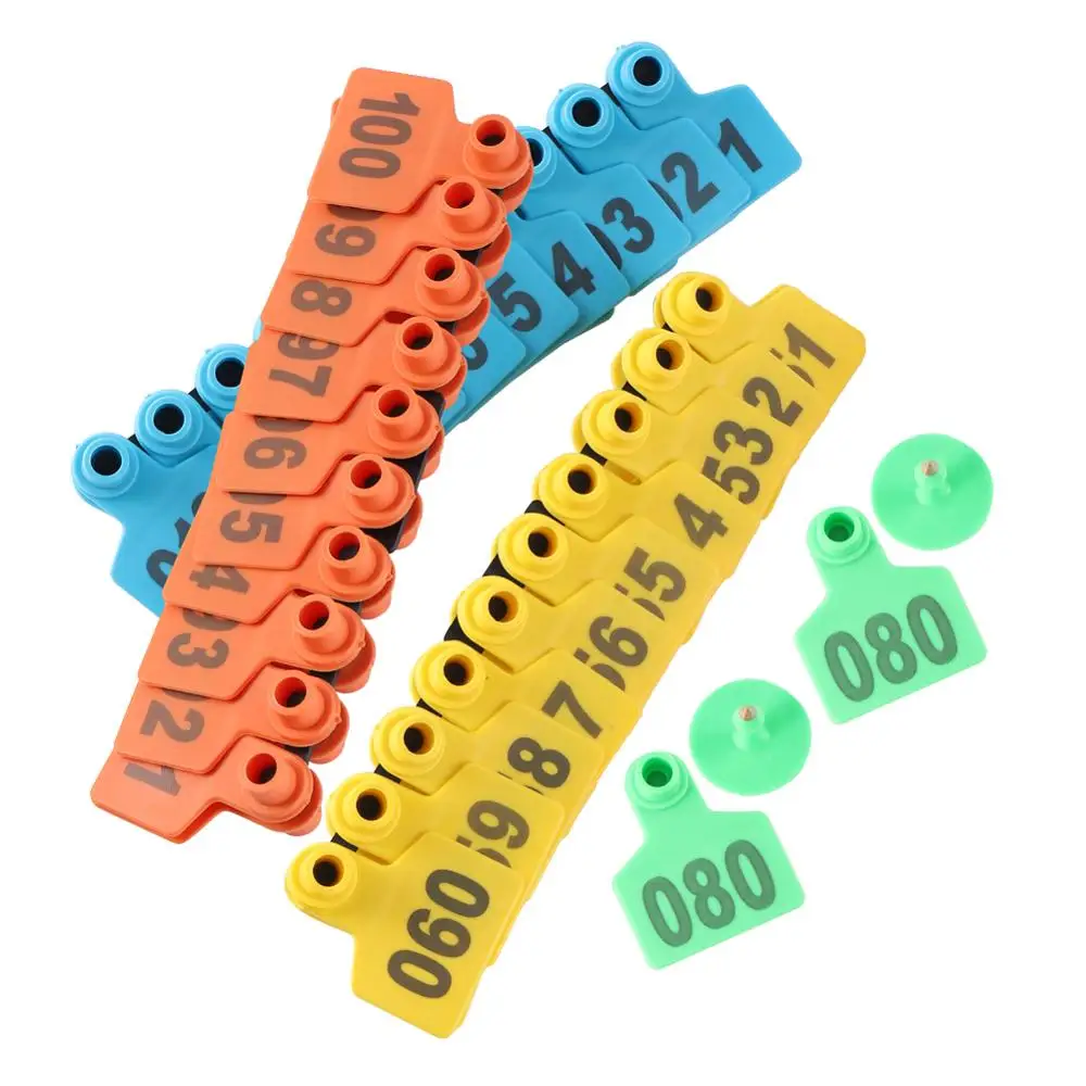 Три варианта цвета лазера со словом свиньи вывески для ушей рогатый скот овцы