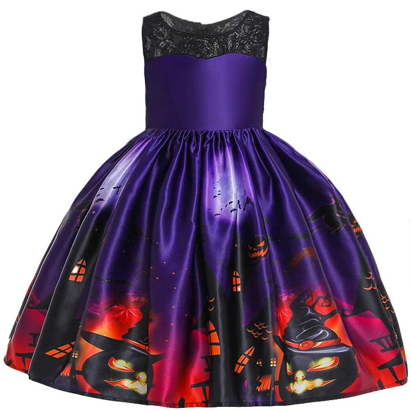 

Baby Girls Halloween Pumpkin Dress For Girl Carnival Party Dresses Clothes Kids Princess Christmas Dress Children Girls Clothing