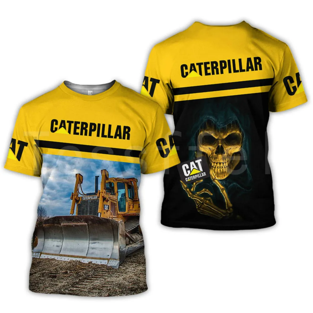 Футболка Мужская/женская с коротким рукавом оборудование для экскаватора