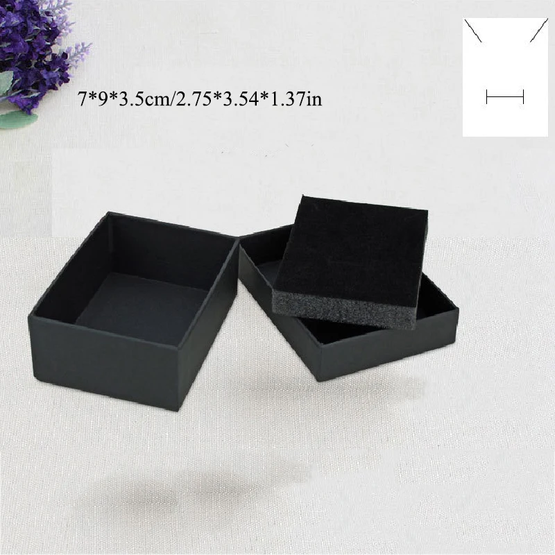 

1PC Square Rectangle Jewelry Organizer Box Engagement Ring for Earring Necklace Bracelet Display Gift Box Holder Black Box 2021