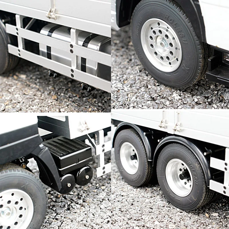 1/14 LESU RC Hino700 6x4 планшетный металлический шасси|Радиоуправляемые грузовики| |