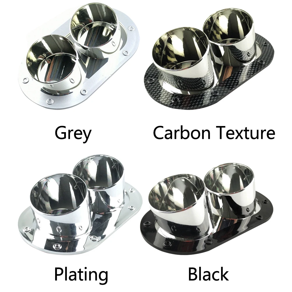 

1 Pair Auto Styling ABS Sticker Simulation Adhesive Anti Collision Universal Tape Accessories Car Decorative Exhausts Fake