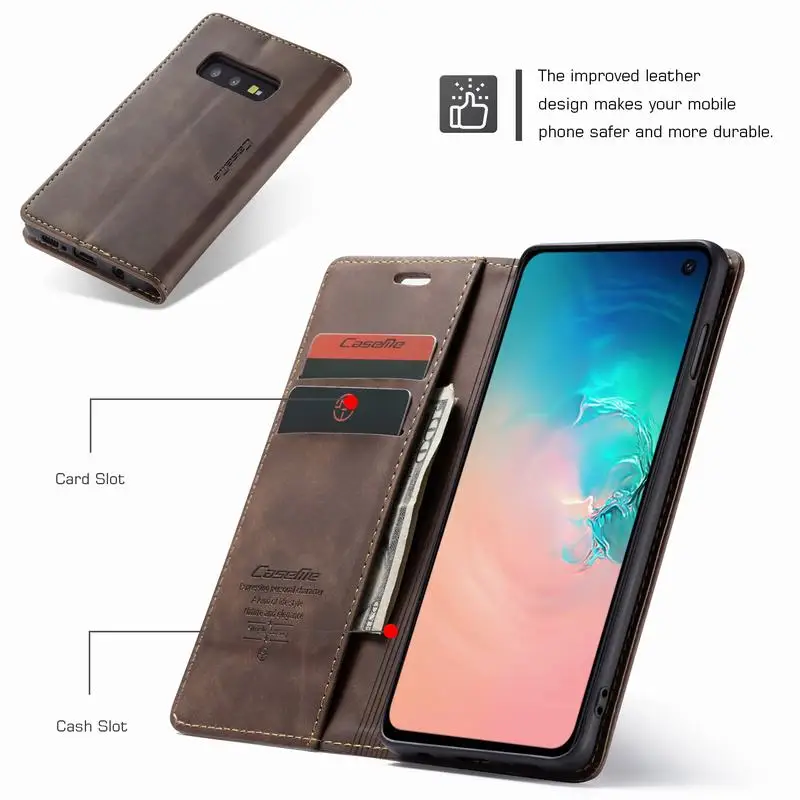 Флип-кейс из искусственной кожи для samsung Galaxy S10 Plus S10E 5G S8 S9 S7 Edge чехол телефона