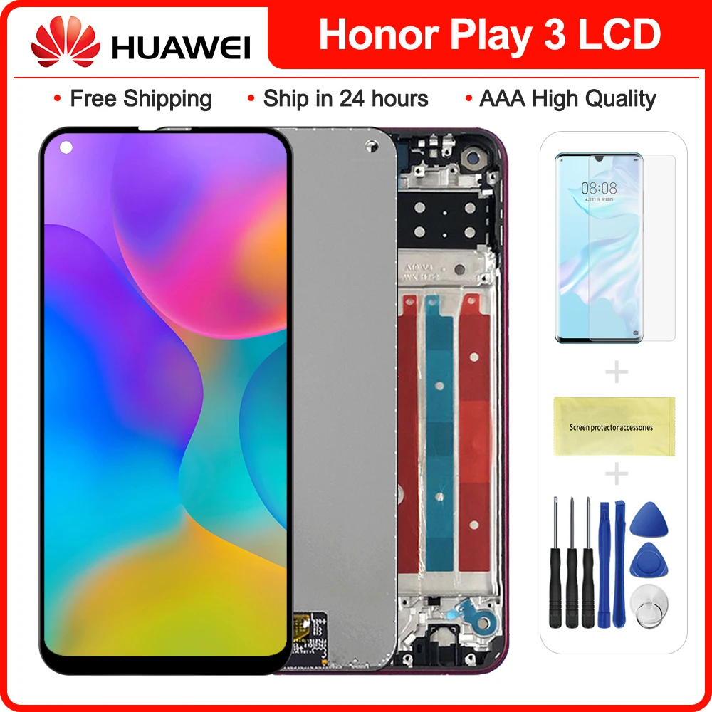100% протестированный 6 39 ''Оригинальный ЖК дисплей для huawei Honor Play 3 сенсорный