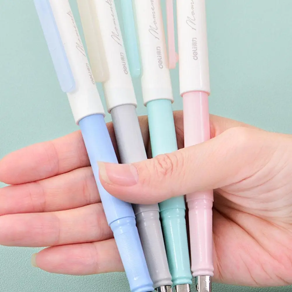 

Macaron Color Fountain Pen 0.3mm Ef Bright Tip Student With Ink Pen Calligraphy Stationery Black School Set Office Sac Supp E9X5