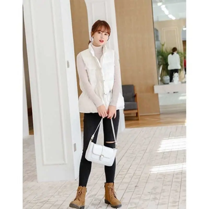 

Slim down cotton waistcoat women's autumn winter 2020 Korean version with drawstring vest and jacket