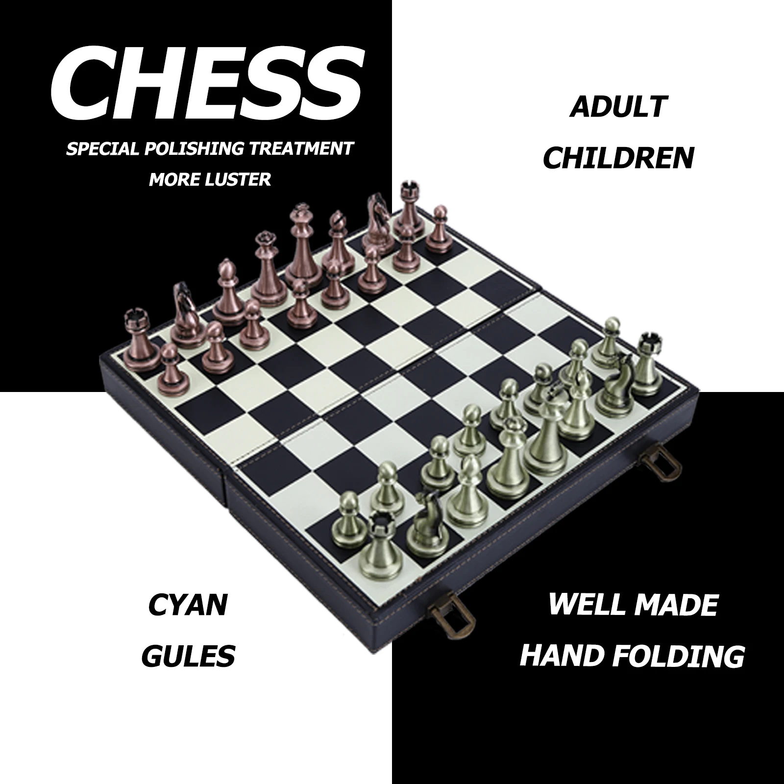 

Международный набор шахматных фигур, складная кожаная доска, деревянные детали, Обучающие игрушки, портативная шахматная доска, шашки для в...