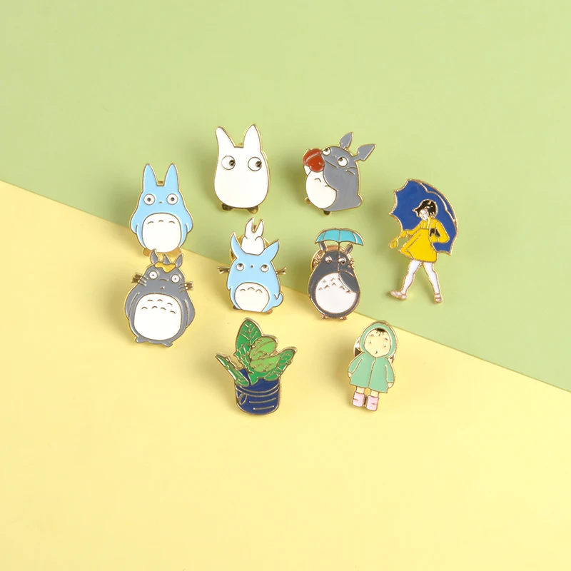 Милые булавки для лацканов Totoro маленькая девочка Мэй и сестра яркие