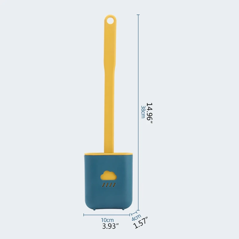 

1PC Silicone Toilet Brush Soft Bristle Wall-mounted Bathroom Toilet Brush Holder Set Clean Tool Durable Thermoplastic Rubber