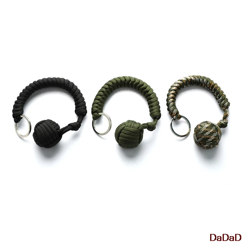 

Design Paracord Keychain Lanyard Fist Knot High Strength Parachute Cord Self-defense Emergency Survival Tool Key Ring