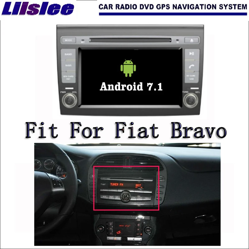 Liislee Android 7 1 2G RAM для Fiat Bravo 2007 ~ 2013 автомобильный Радио Аудио Видео Мультимедиа DVD