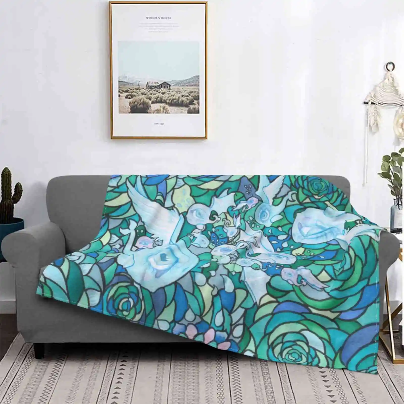 

Манта калиент suave для мягкой/камуфляжной/дорожной съемки, мозаичная Шарообразная, голубая тусква, зеленая азулированная, ojos большие