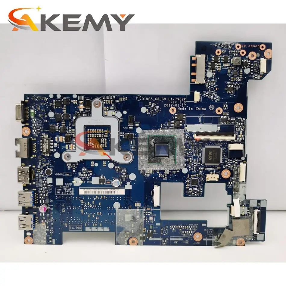 akemy for lenovo g580 laptop pc motherboard qiwg5 la 7982p mainboard free global shipping