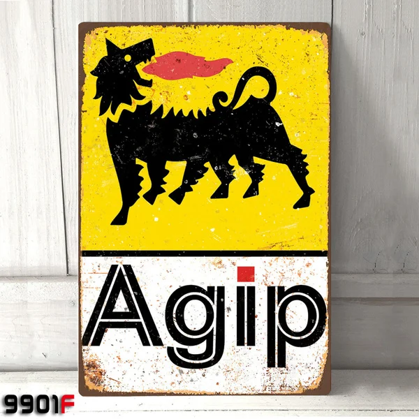 

Agip Vintage Metal Tin Sign Metal Sign Home Garage Man Cave Pub Bar Wall Decor Wall Poster(20cmx30cm)