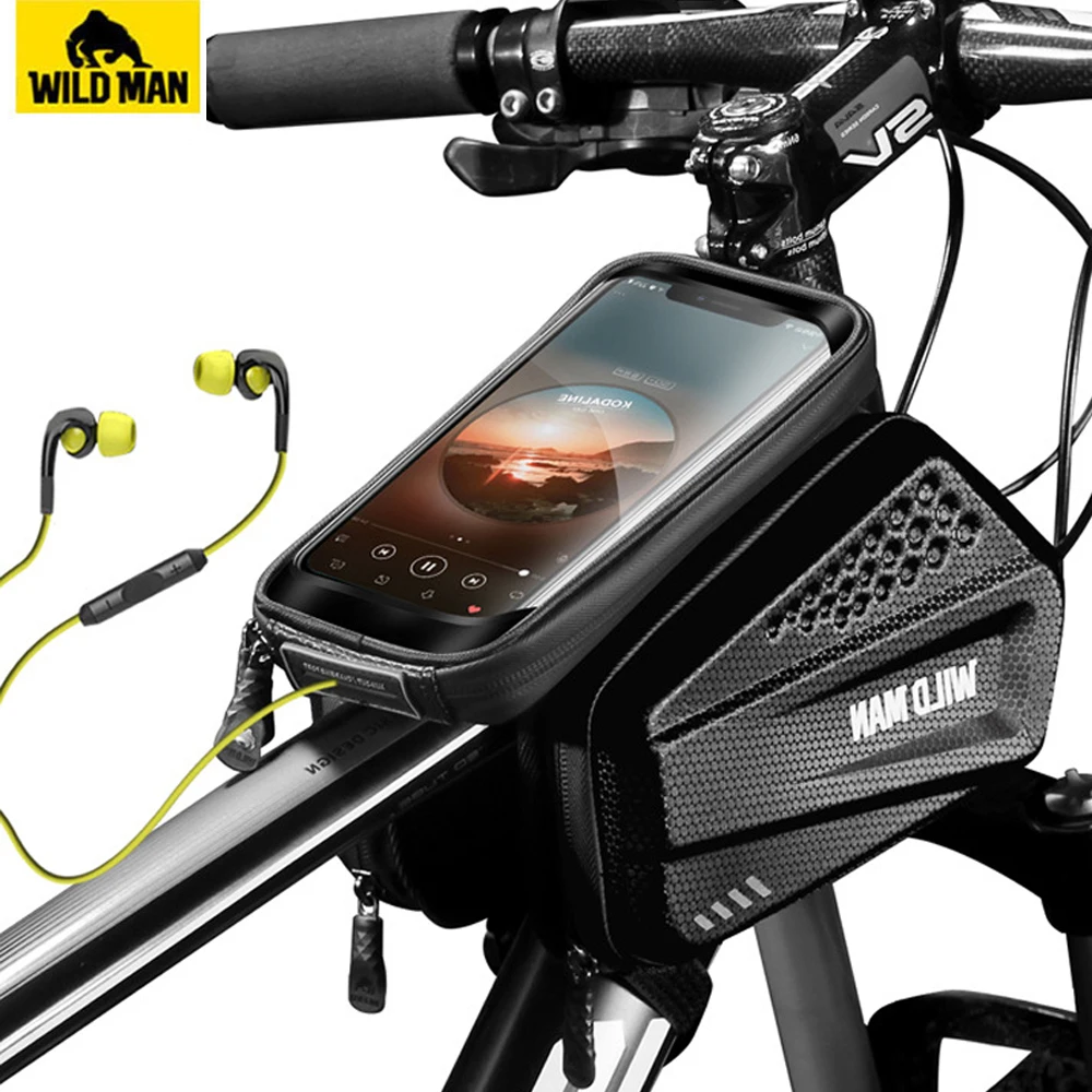 

WILD MAN Bicycle Bags Front Frame High-quality MTB Bike Bag Cycling Accessories Waterproof Screen Touch Top Tube Phone Bag