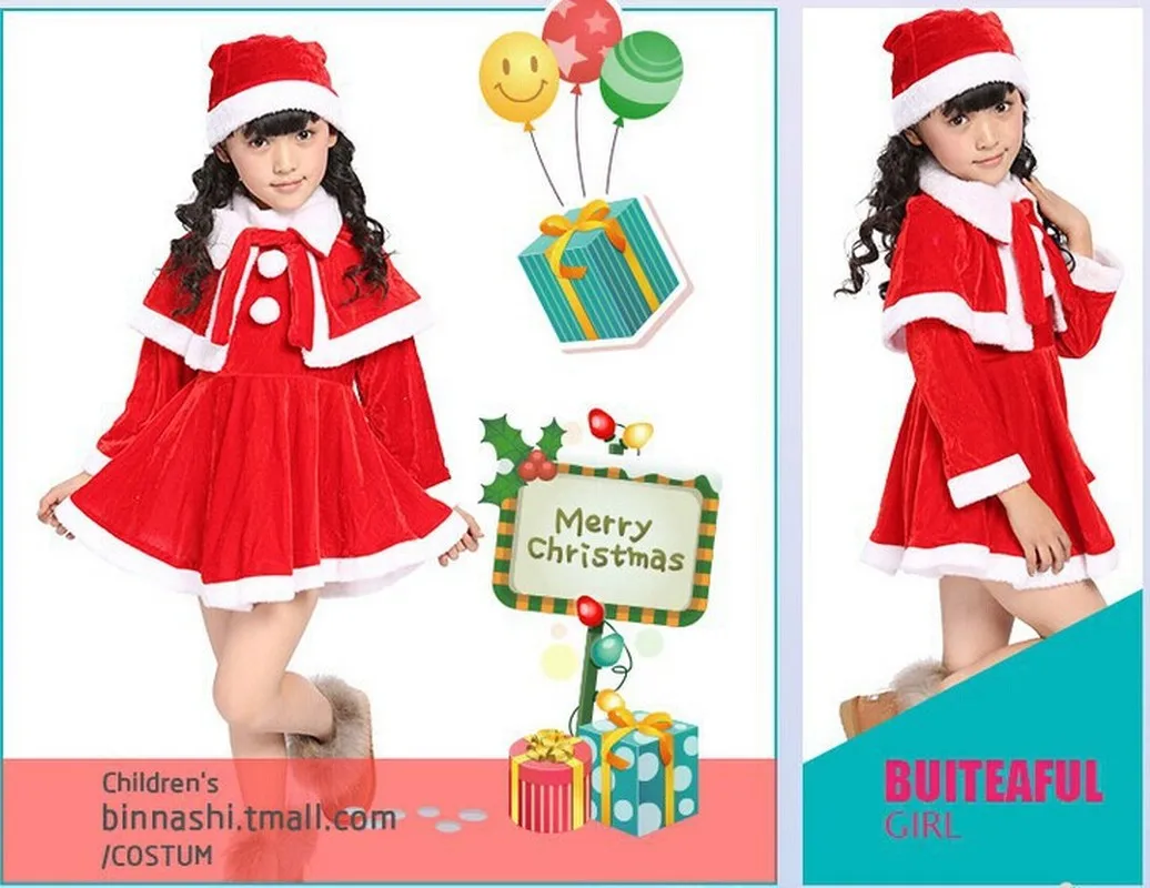 2020 костюмы Санта-Клауса для мальчиков и девочек красный теплый костюм зеленого