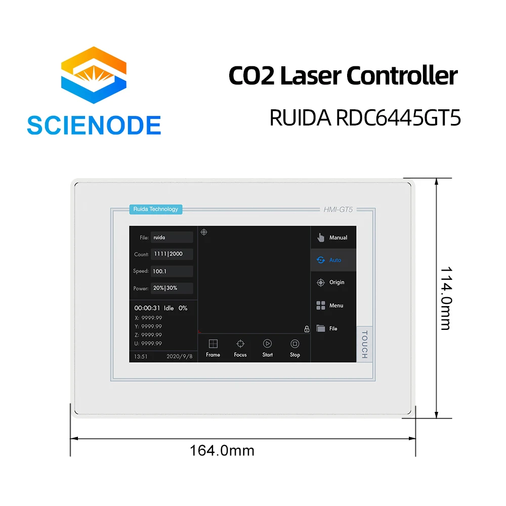 Scienode Ruida RDC6445GT5 CO2 лазерное управление ler карта управления панель сенсорного
