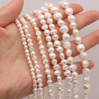 natural freshwater white pearl high quality cross hole loose beads for jewelry making diy bracelet earring necklace accessory