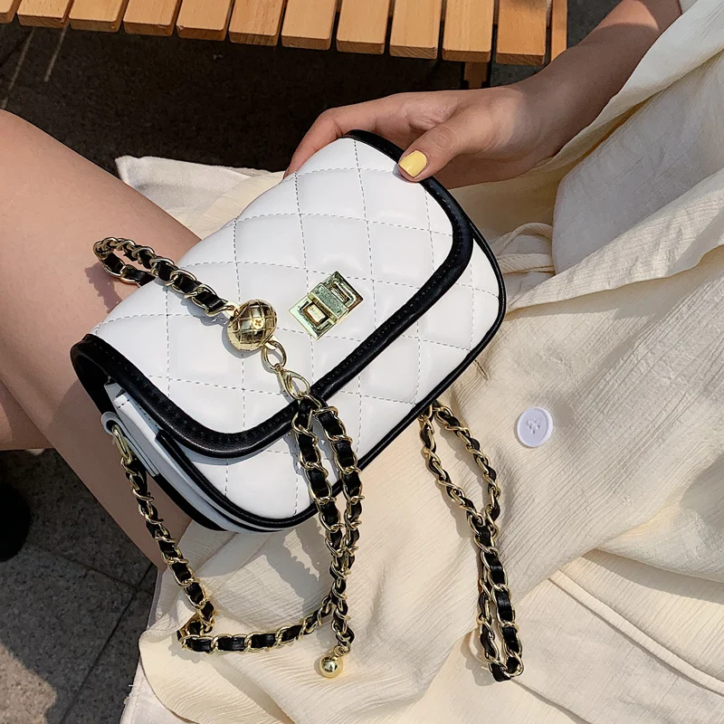 

Beibaowanghong-одна и та же Маленькая женская летняя 2021 новая простая ромбовидная квадратная сумка; Сочетающаяся цвета сумка через плечо