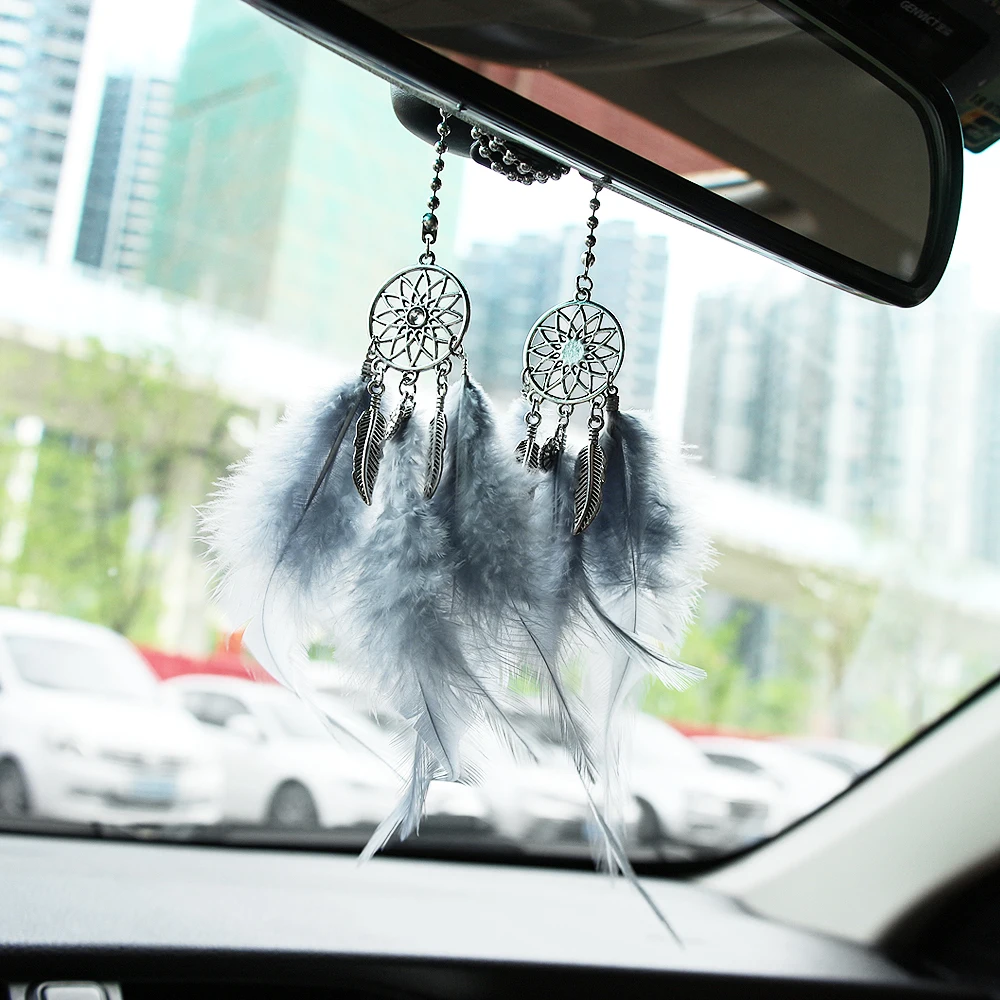 Автомобильная подвеска Ловец снов ветряные колокольчики украшение с перьями