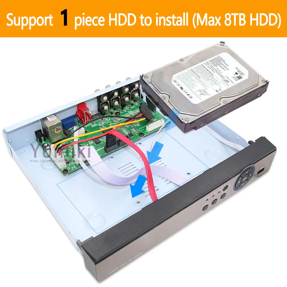 6 в 1 8ch * 5M-N/4M-N AHD DVR CCTV видеорегистратор 1080N Hybrid для аналоговых/AHD/CVI/TVI/IP-камер XMEYE P2P с