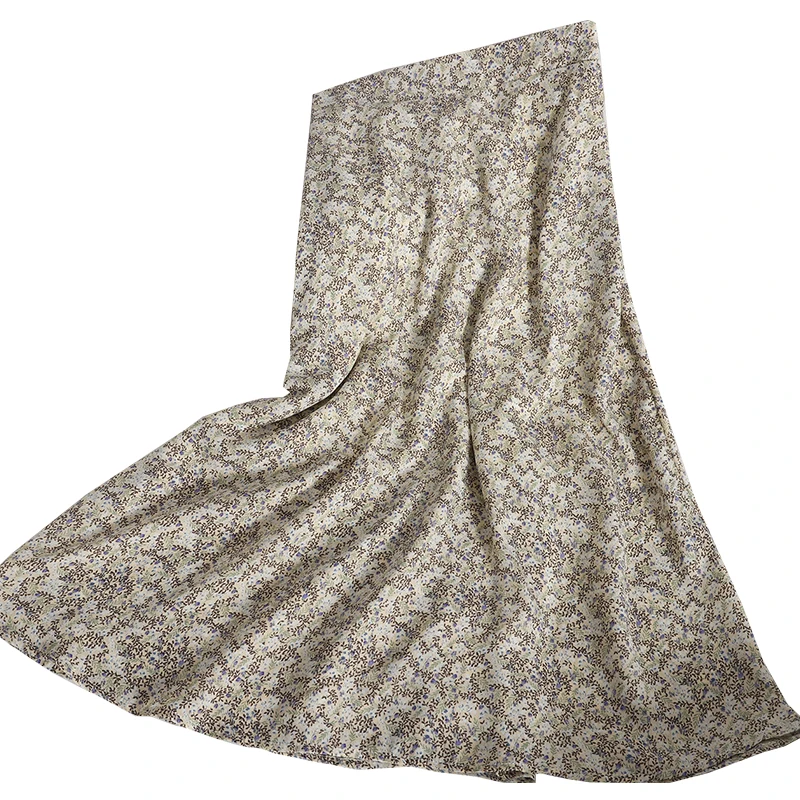 

Korean Chiffon Skirt Female Spring and Summer New Age-reducing Sweet Shredded Flower Skirt Show Thin with High-waisted Skirt