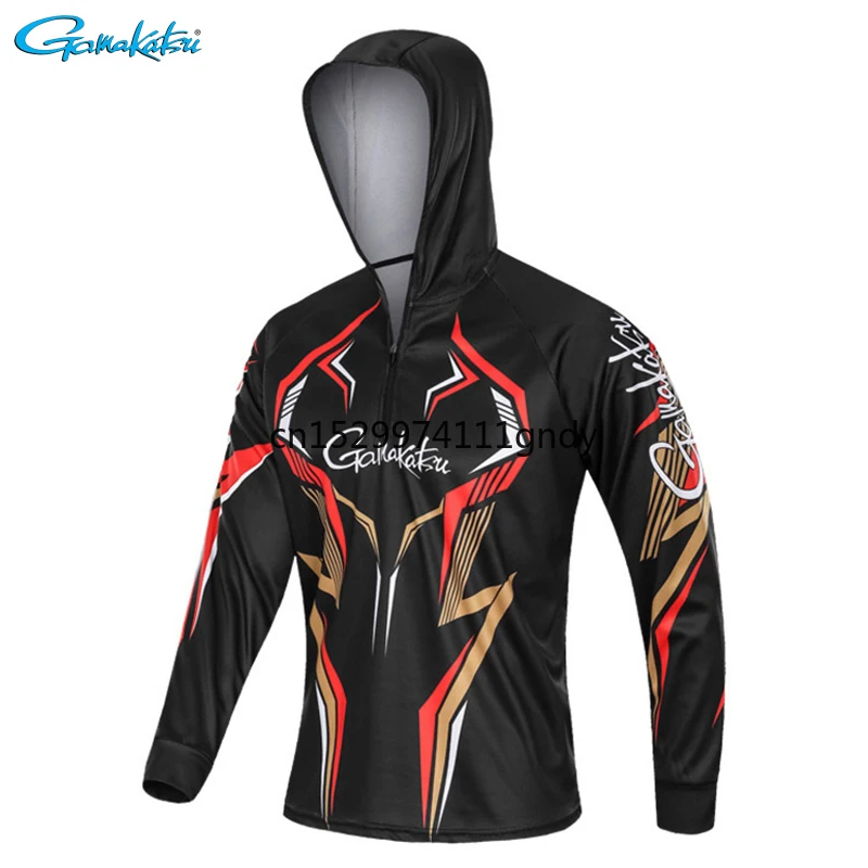 

Мужские толстовки Gamakatsu 2020, одежда для рыбалки с длинным рукавом, уличные дышащие рубашки для рыбалки, быстросохнущие рубашки с защитой от У...