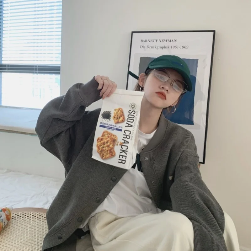 Кардиган для бейсбола Женский весенне-осенний пиджак новинка 2021 универсальный