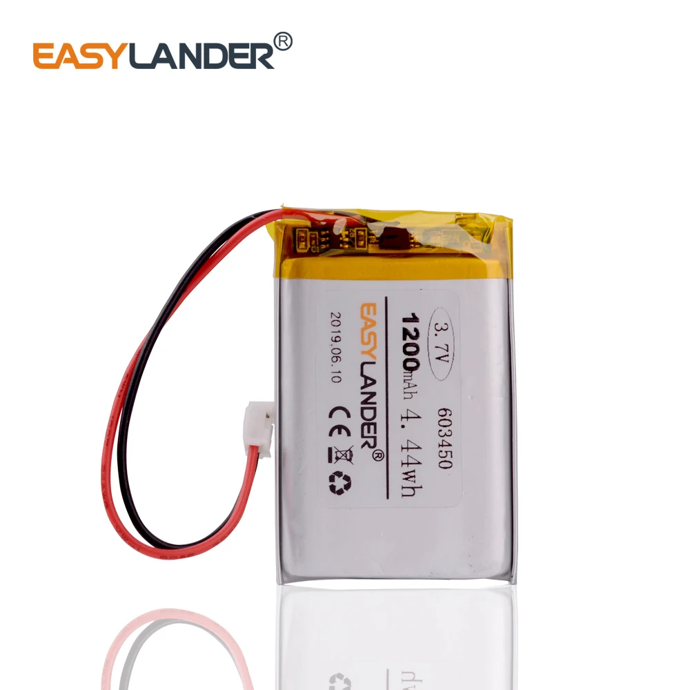 ST PH 2 0 мм 2pin 3 7 V 1200mAh литий полимерный LiPo разъем аккумуляторной батареи для GPS DVD