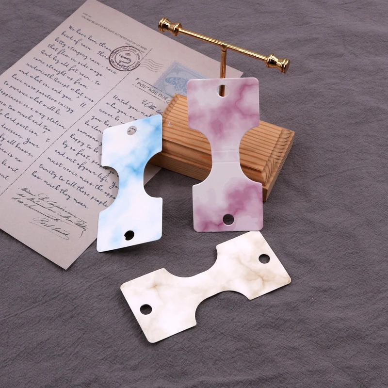 100 шт./лот красочные бумажные волосы кольцо карты мраморный узор ювелирное