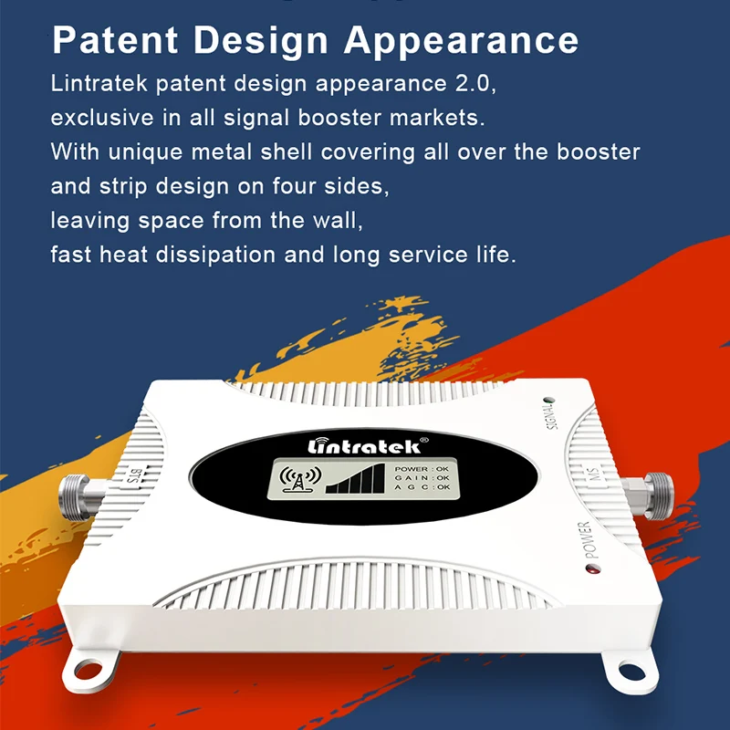 

Lintratek CDMA 850 Band 5 Signal Amplifier 4G LTE Internet Cellular Booster 2G 3G 900 2100 GSM AGC Repeater Without Accessories