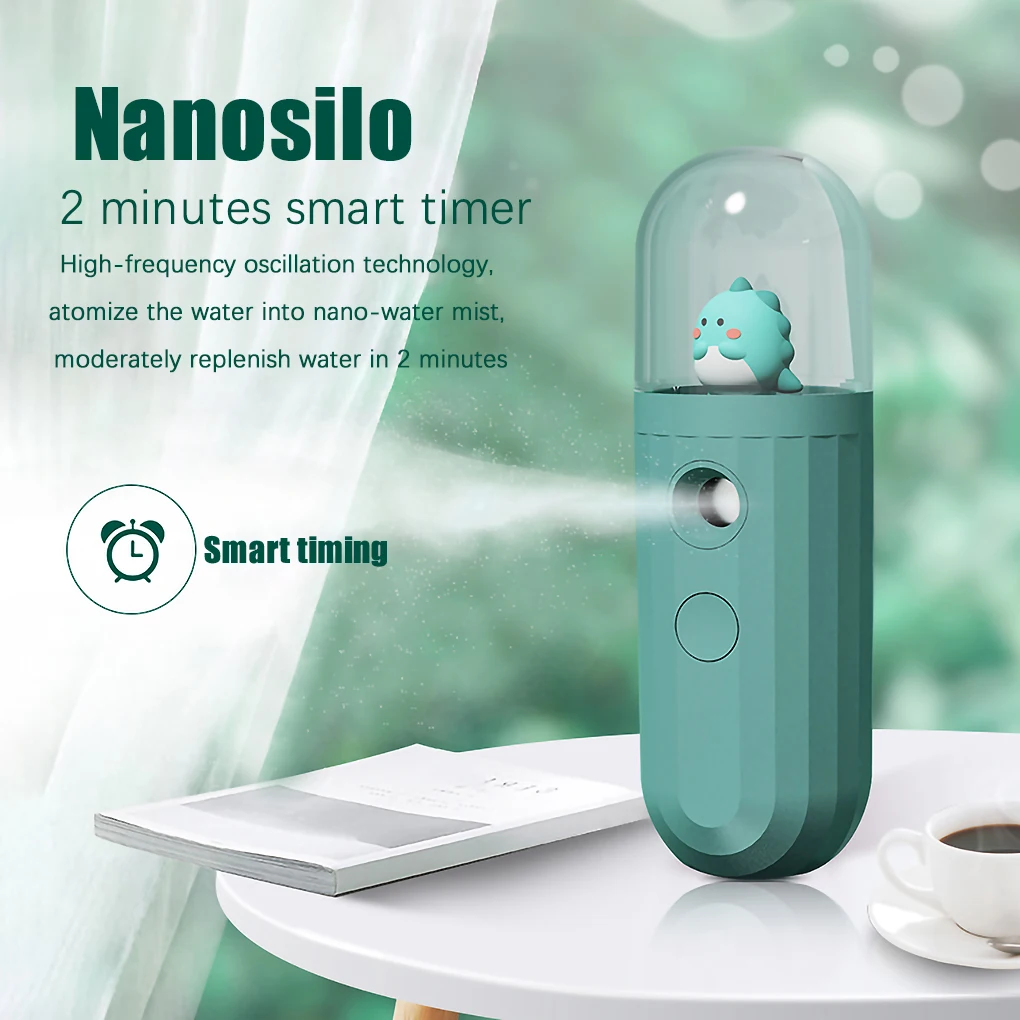 

20ml Facial Sprayer Skin Mist Humidifier Cartoon Style Plastic USB Rechargeable Water Diffuser Handheld Portable Mini Humidifier