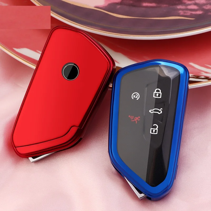 TPU Full Protect Key Cover Key Case For VW Volkswagen Golf 8 Mk8 2020 New Skoda Octvia 3/4/5Buttons Remote Protector