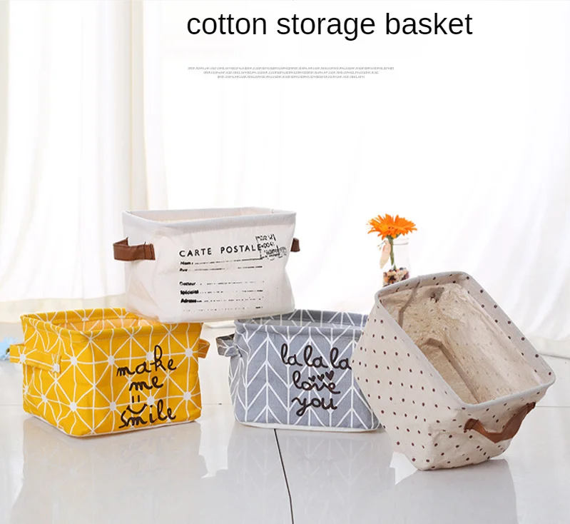 

Hand-held miscellaneous goods to store baskets of dirty clothes gift wholesale tabletop cotton and hemp collection basket