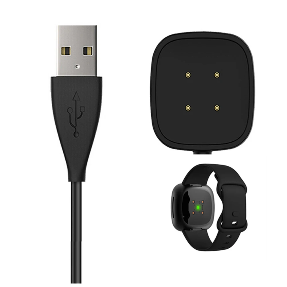 1 м зарядка через USB кабель настоящий модный циферблат наручные часы для Fitbit Versa