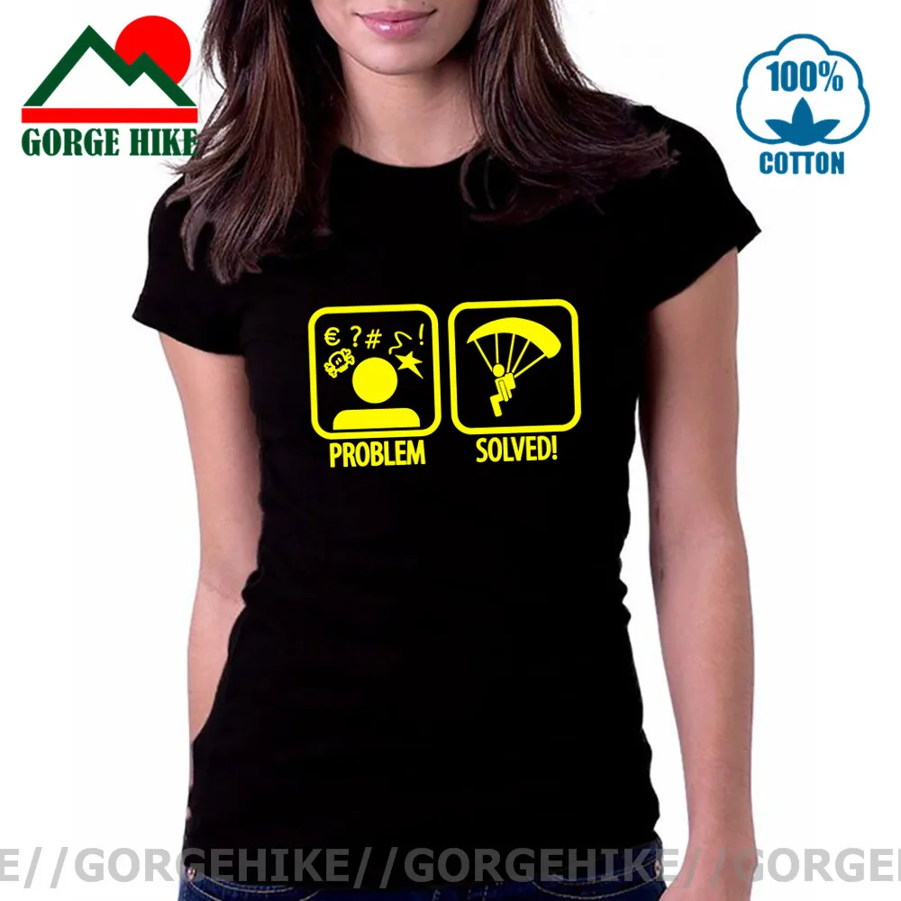 Футболка классная с парашютом и Женская забавная футболка подарки для