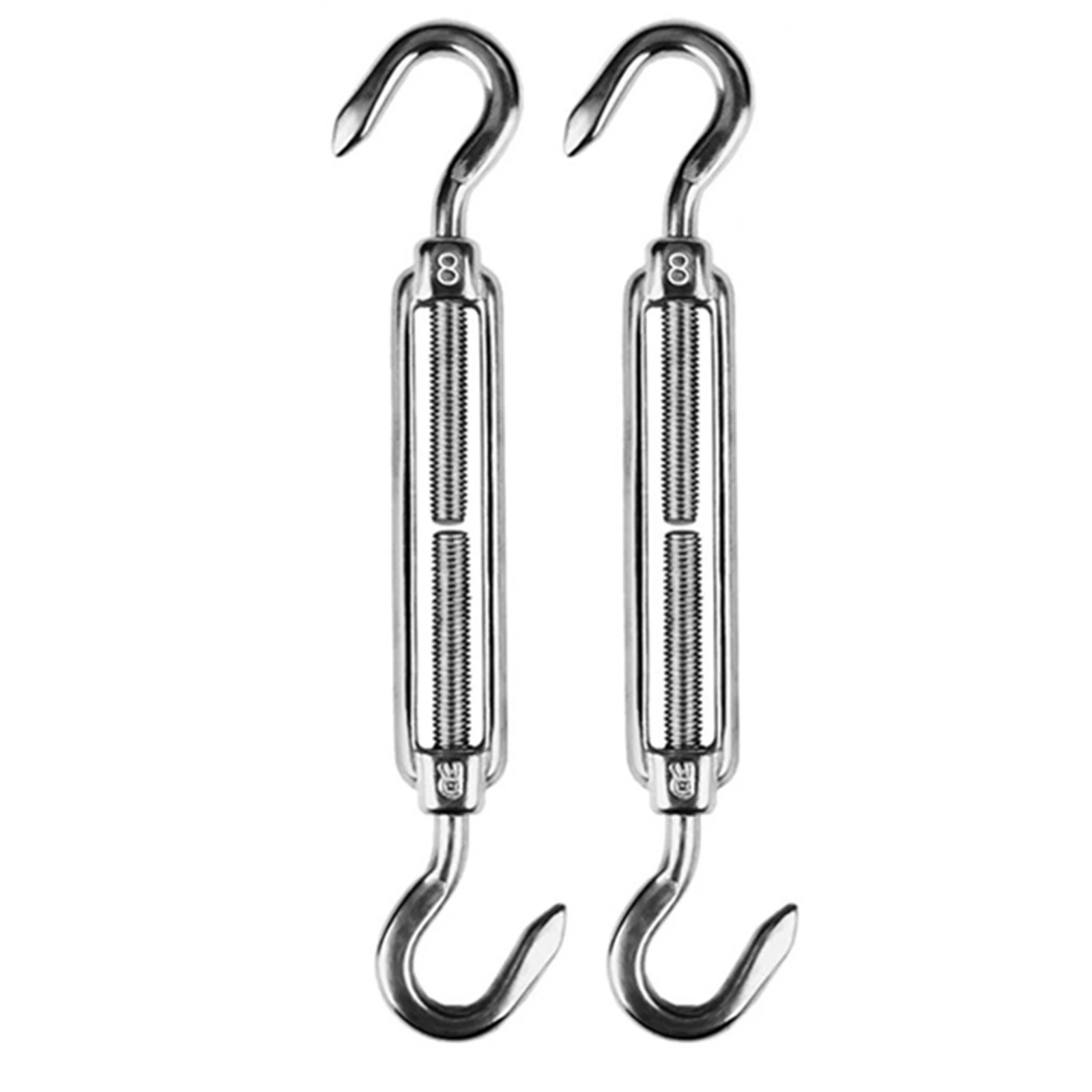 

304 Stainless Steel Sun Shade Sail Canopy Accessory Hardware Kit Turnbuckle Pad Eye Carabiner Clip Hook Screws Silver