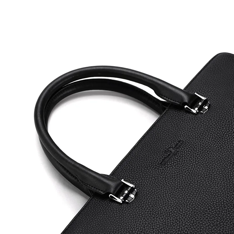 

WILLIAMPOLO Men's Leather Business Briefcase Casual Men's Shoulder Bag Messenger Bag Men's Laptop Handbag Men's Travel Bag