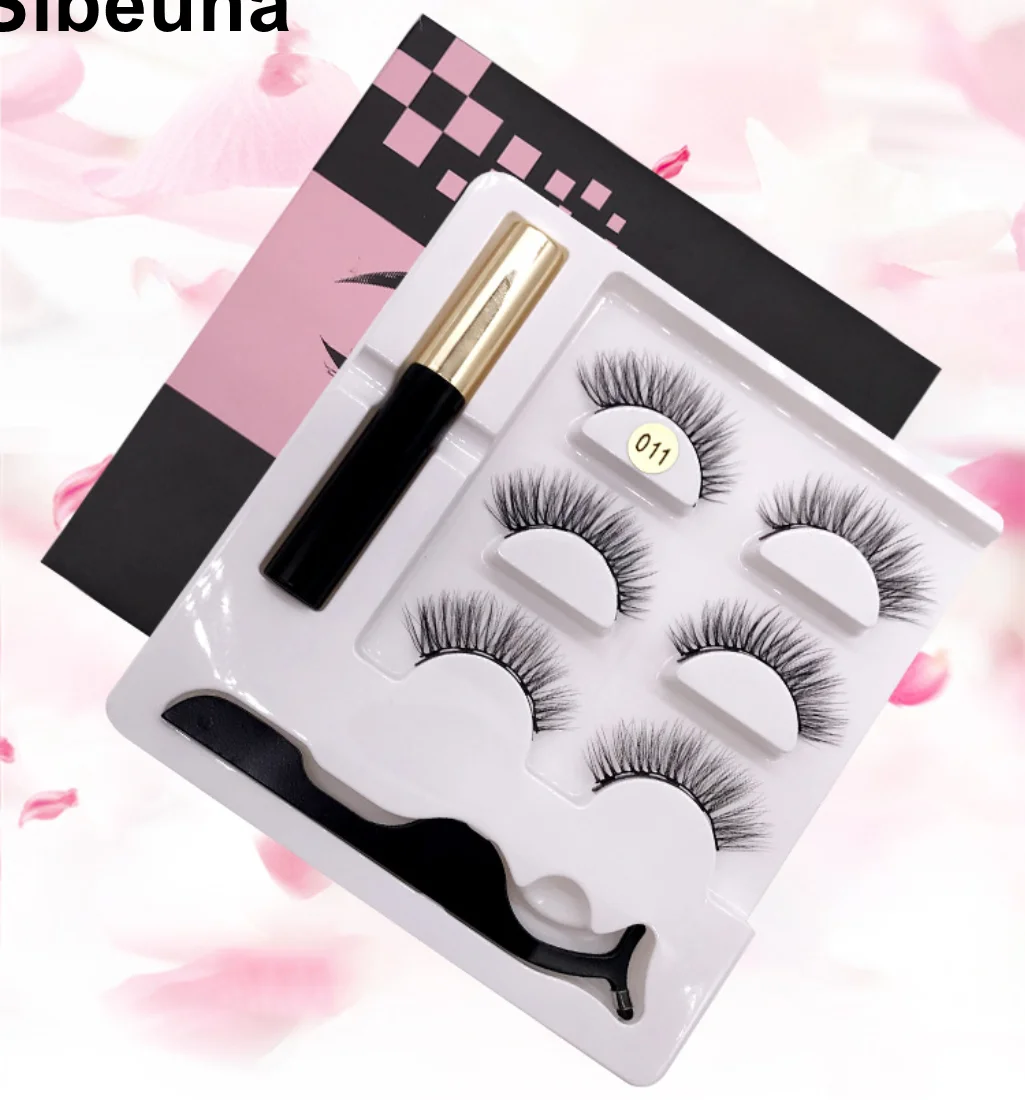 Новые магнитные ресницы 3 пары 3D накладные магнит для ресниц подводка глаз набор