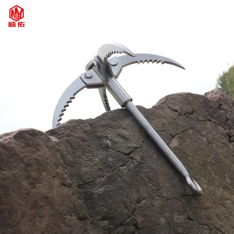 

1PC Outdoor Survival Tool Climbing Claw Mountaineering Hook EDC Big Four Claws Stainless Steel Folding Hook Flying Tiger Claw