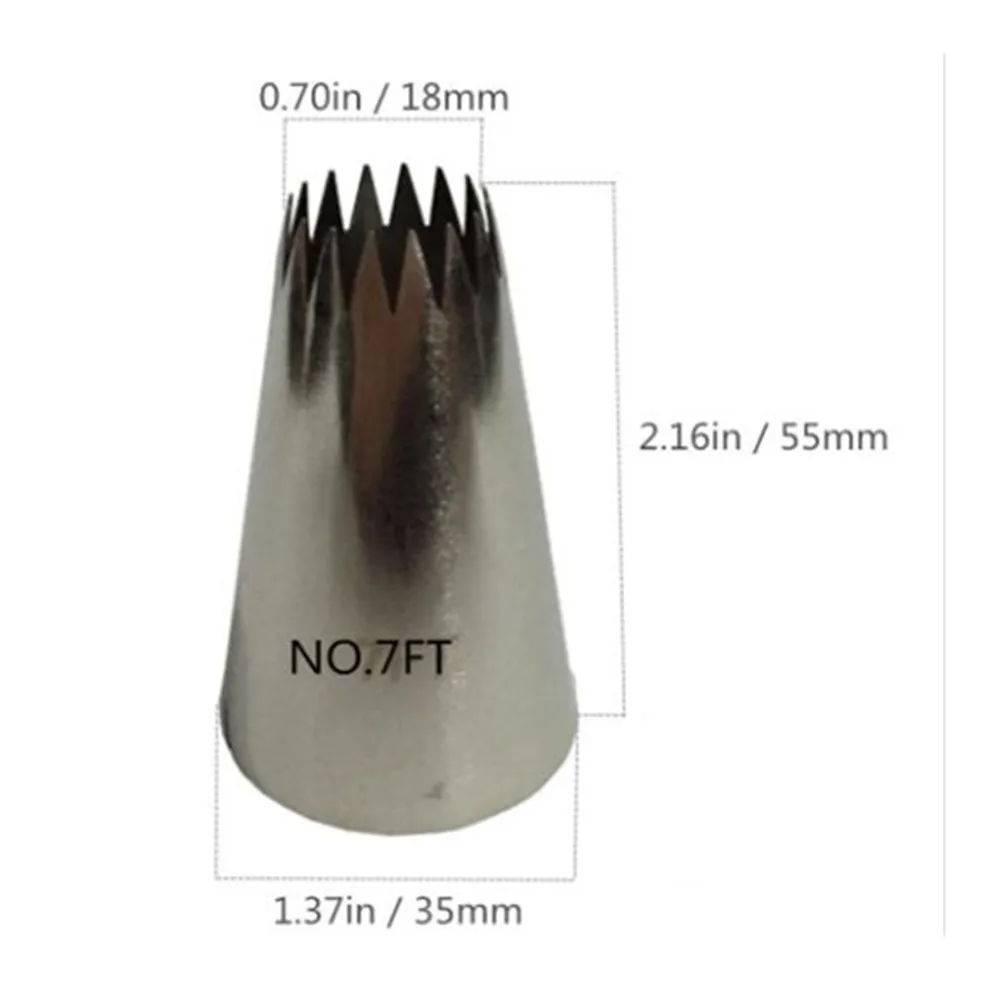 5pcs / Set Large Russian Icing Piping Pastry Nozzle Tips Baking Tools Cakes Decoration Stainless Steel Nozzles Cupcake | Дом и сад