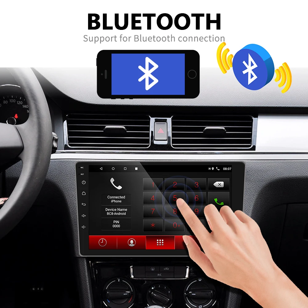 Автомобильный мультимедийный плеер Podofo 9 дюймов Android GPS радио аудио Wi-Fi для Toyota