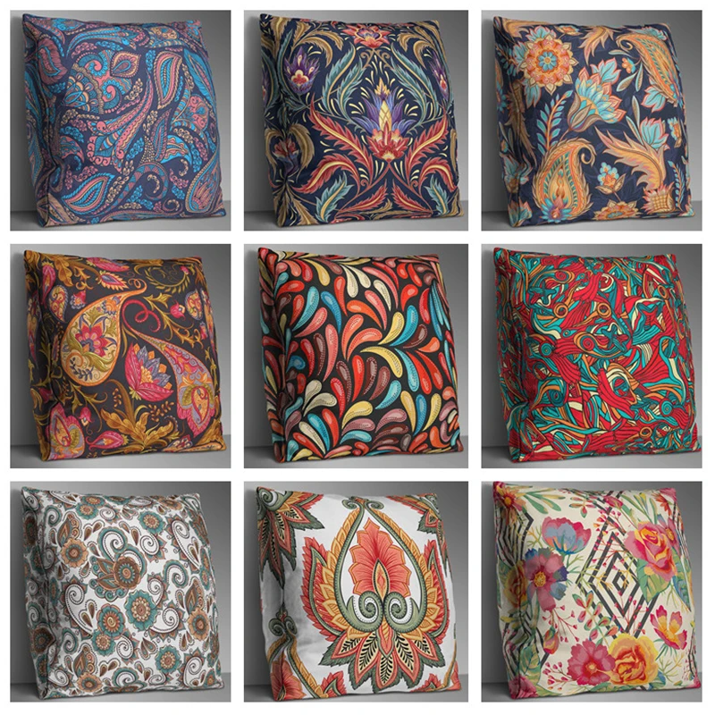 

Mandala Pattern Pillowcase Colorful Polyester Throw Pillow Cushion Cover Car Double Sides Sofa Decorative Pillowcase