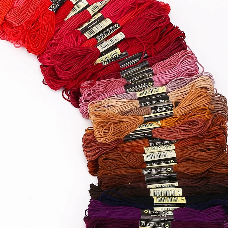 200 шашлыков из разноцветной пряжи для перекрестной вышивки крючком|Швейные