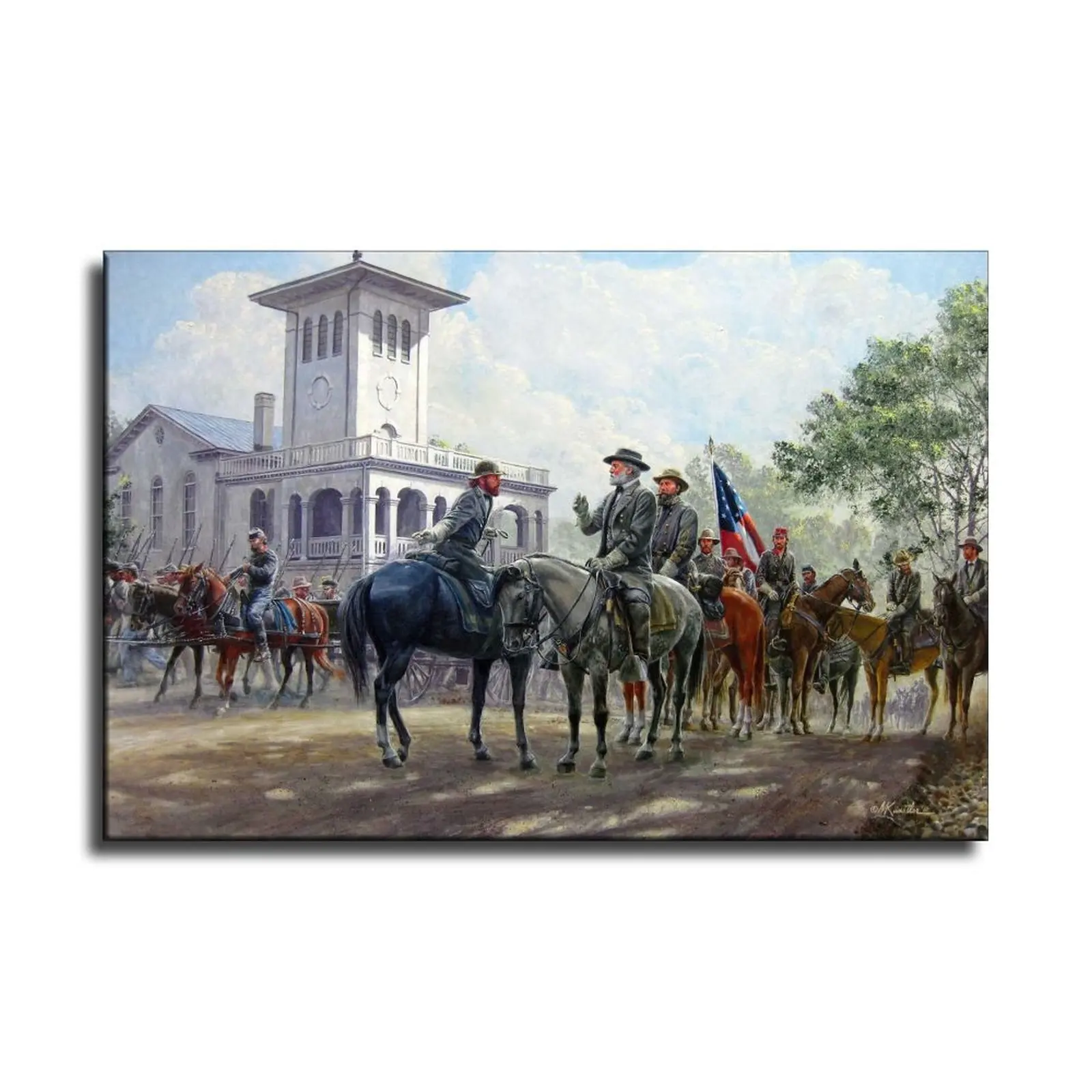 Роберт Е. Из американской Гражданской войны Lee холст художественный плакат и
